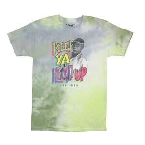 Tupac Shakur Keep Ya Head Up Tie-Dye Graphic Print T-Shirt Men Sz Small